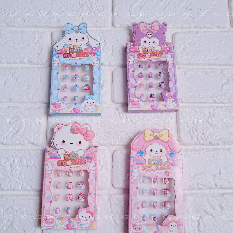 ناخن مصنوعی پیکسل دار(برجسته)کودک مدل سانریو