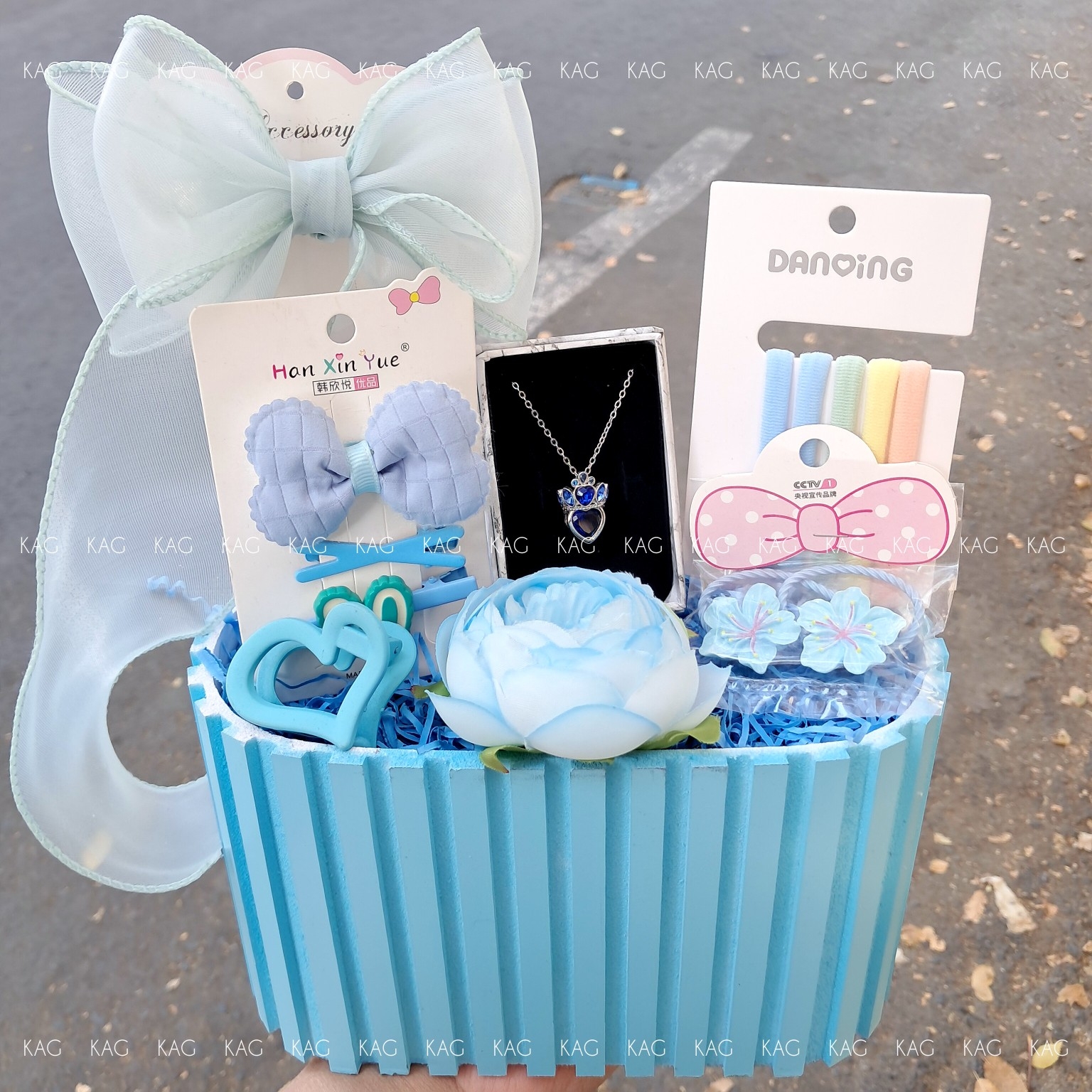 باکس هدیه آبی کد 3